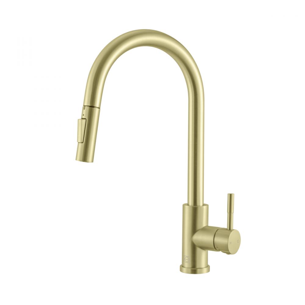 Kitchen Faucet 4 17/64&#34; × 1‘ 4-5/32&#34;  × 10 23/64&#34; brushed gold