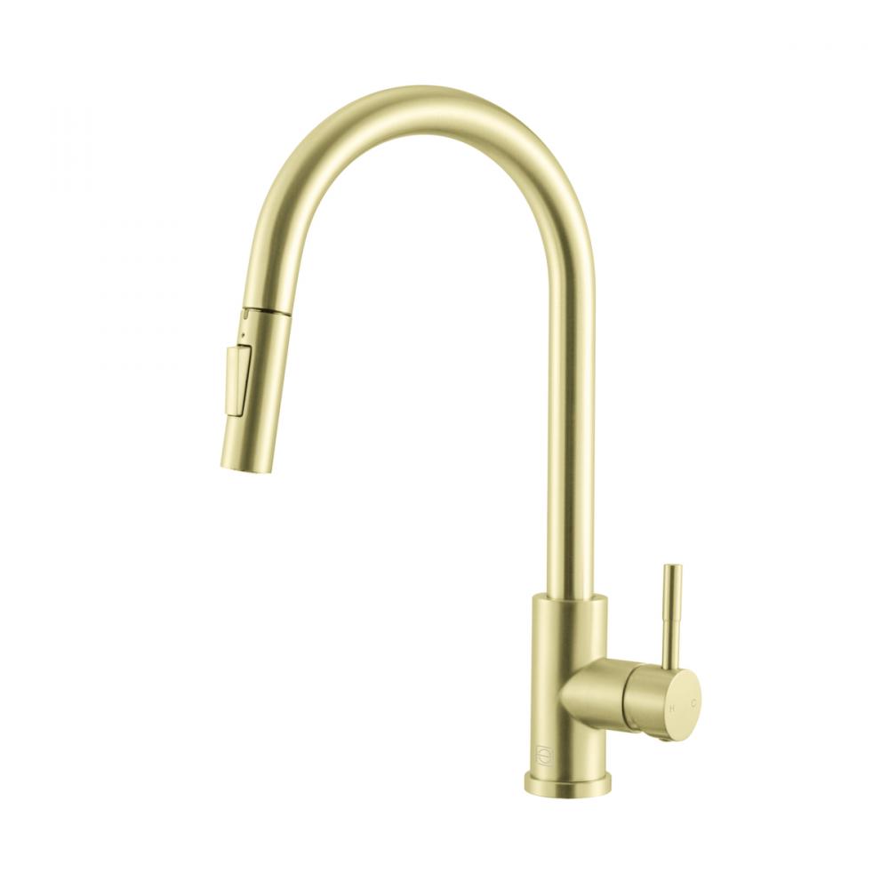 Kitchen Faucet 4 17/64&#34; × 1‘ 4-5/32&#34;  × 10 23/64&#34; brushed gold