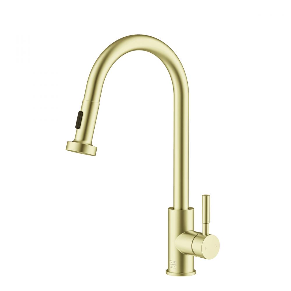 Kitchen Faucet 4 17/64&#34; × 1‘ 4-5/32&#34;  × 10 25/32&#34; brushed gold