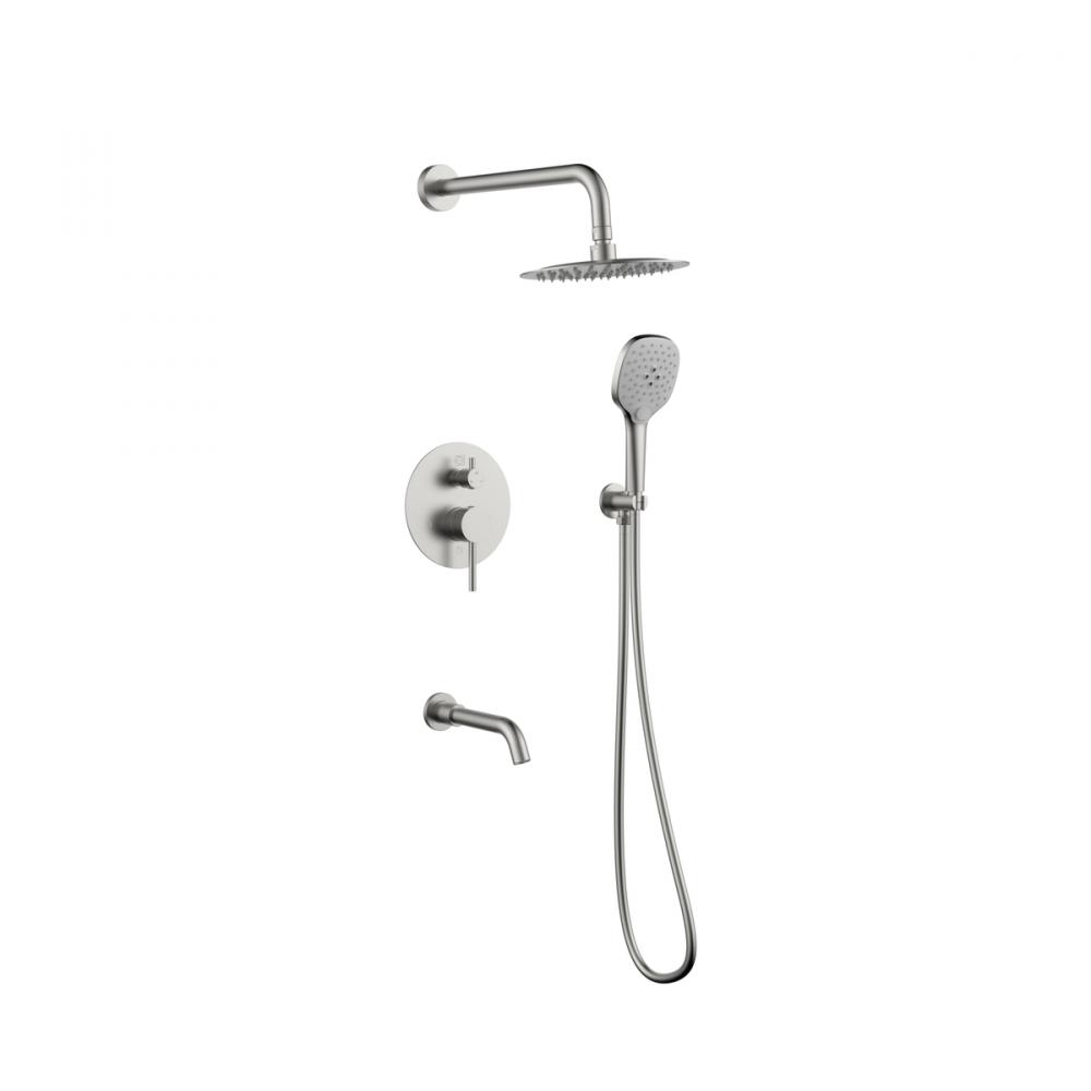 Shower Room Faucet 17-9/32&#34; × 78&#34; brushed nickel