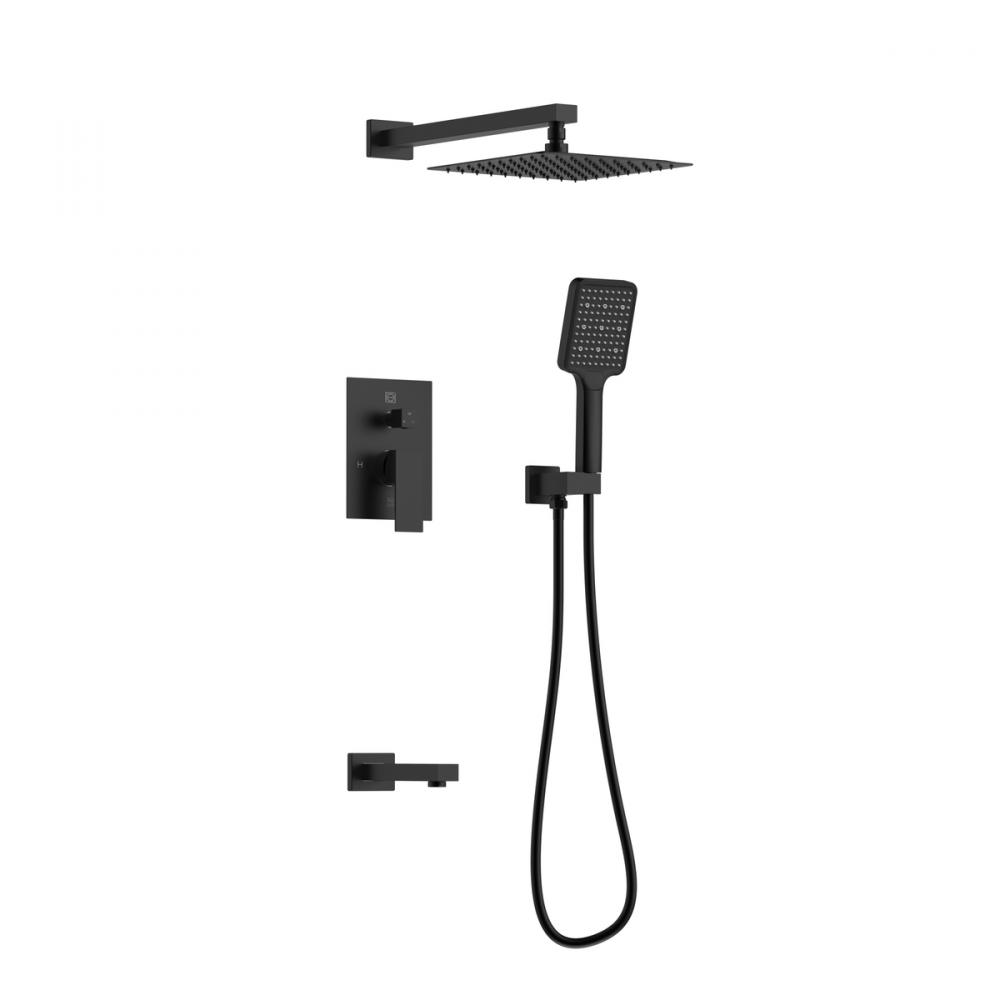 Shower Room Faucet 19-7/64&#34; × 78&#34; matte black