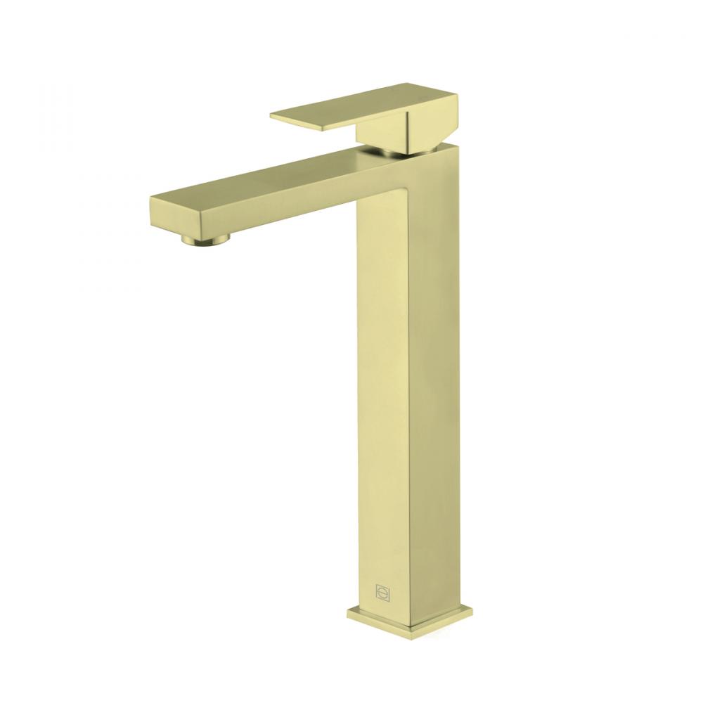 Vanity Faucet 1 31/32&#34; × 11 41/64&#34; × 7 7/8&#34; brushed gold