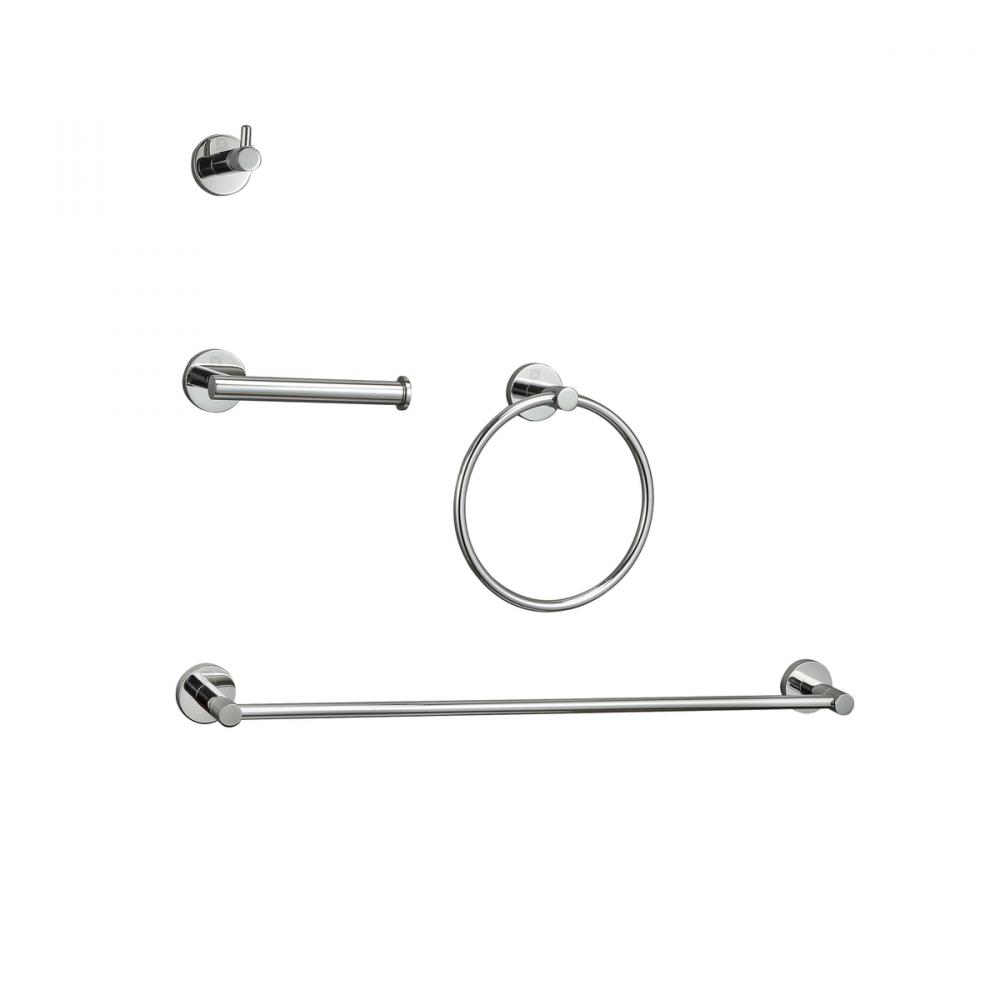 Bathroom hardware set 24&#34;x2.8&#34;+6.2&#34;x3.5&#34;+2.6&#34;x1.6&#34;+7&#34; chrome