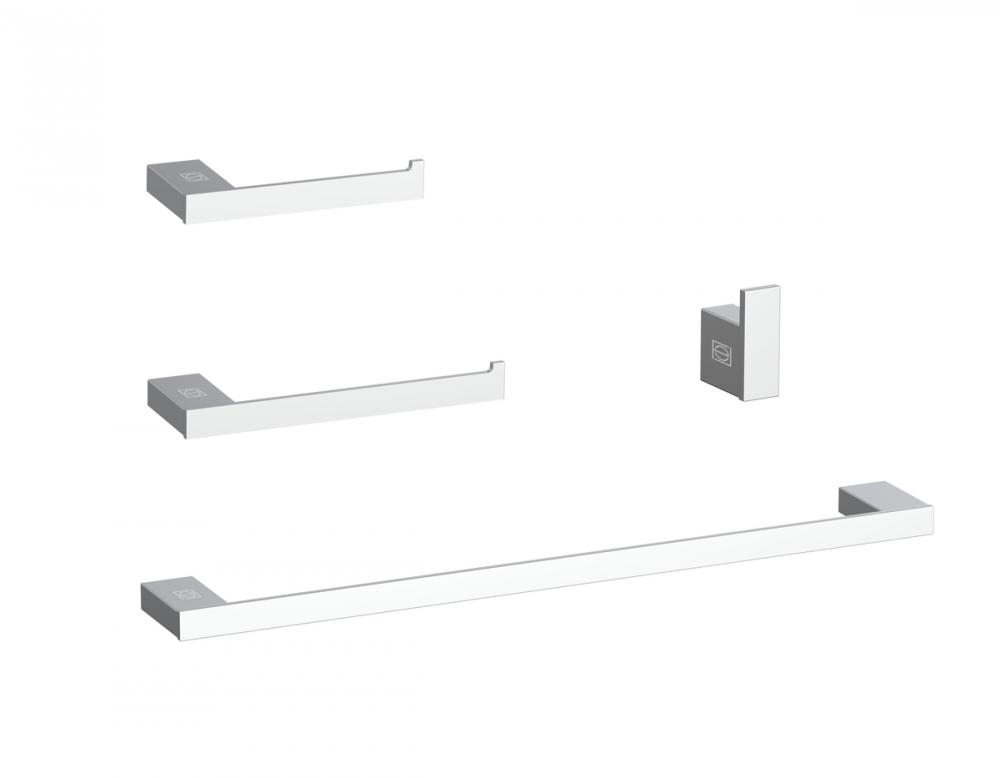 Bathroom hardware set 24&#34;x2.9&#34;+7&#34;x2.9&#34;+2.2&#34;x1.5&#34;+9.6&#34;x2.9&#34; chrome