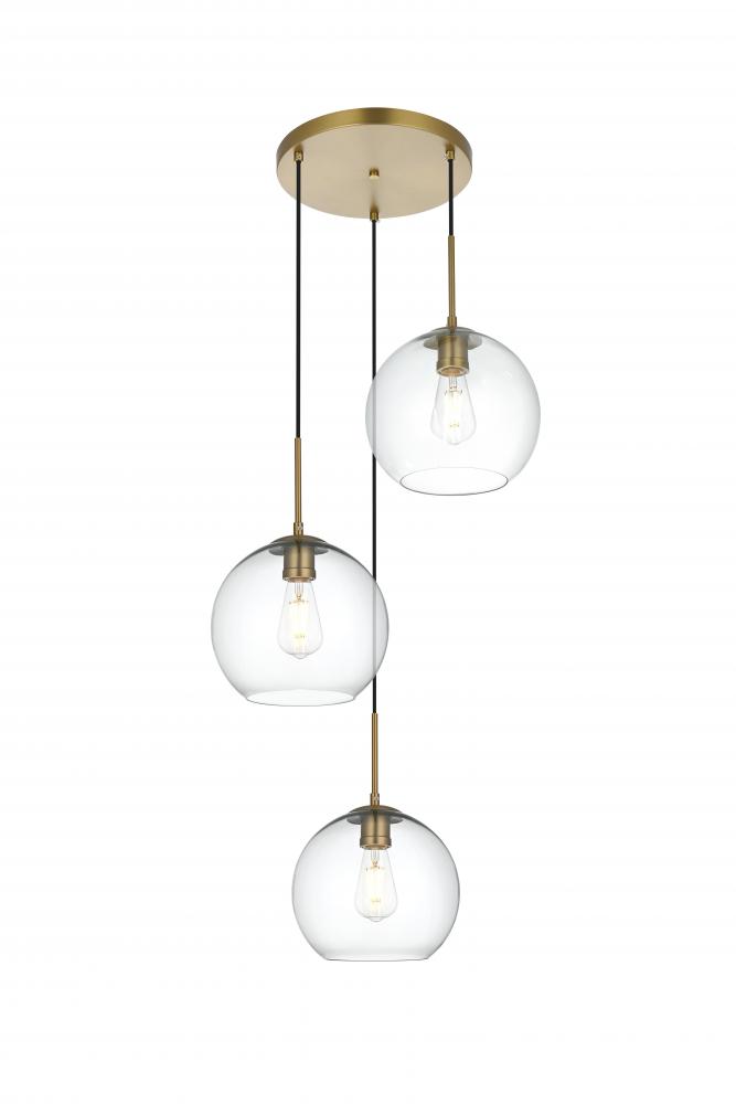 BAXTER Hang D20.1&#34;H9.9&#34;L3 Satin Gold CL