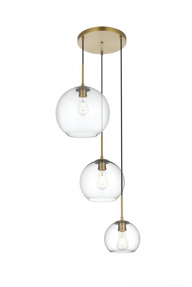 BAXTER Hang D20.9&#34;H11.8&#34;L3 Satin Gold CL