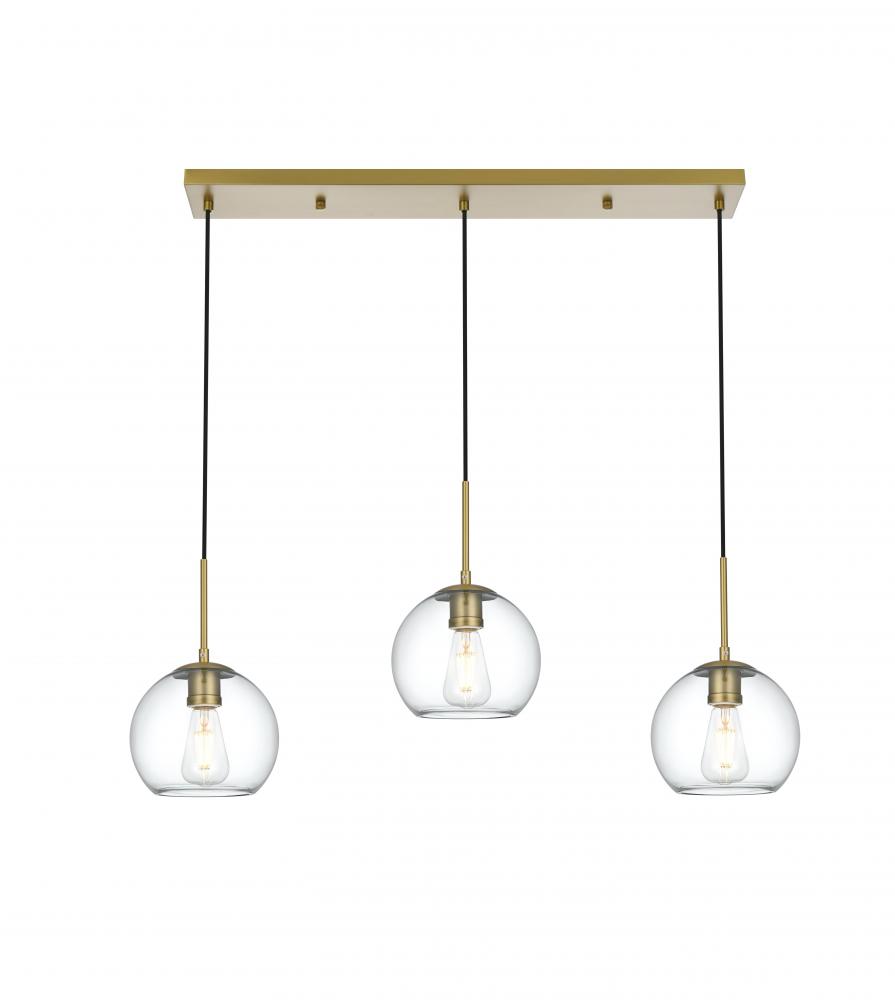 BAXTER Hang L36&#34;W7.9&#34;H8&#34;L3 Satin Gold CL