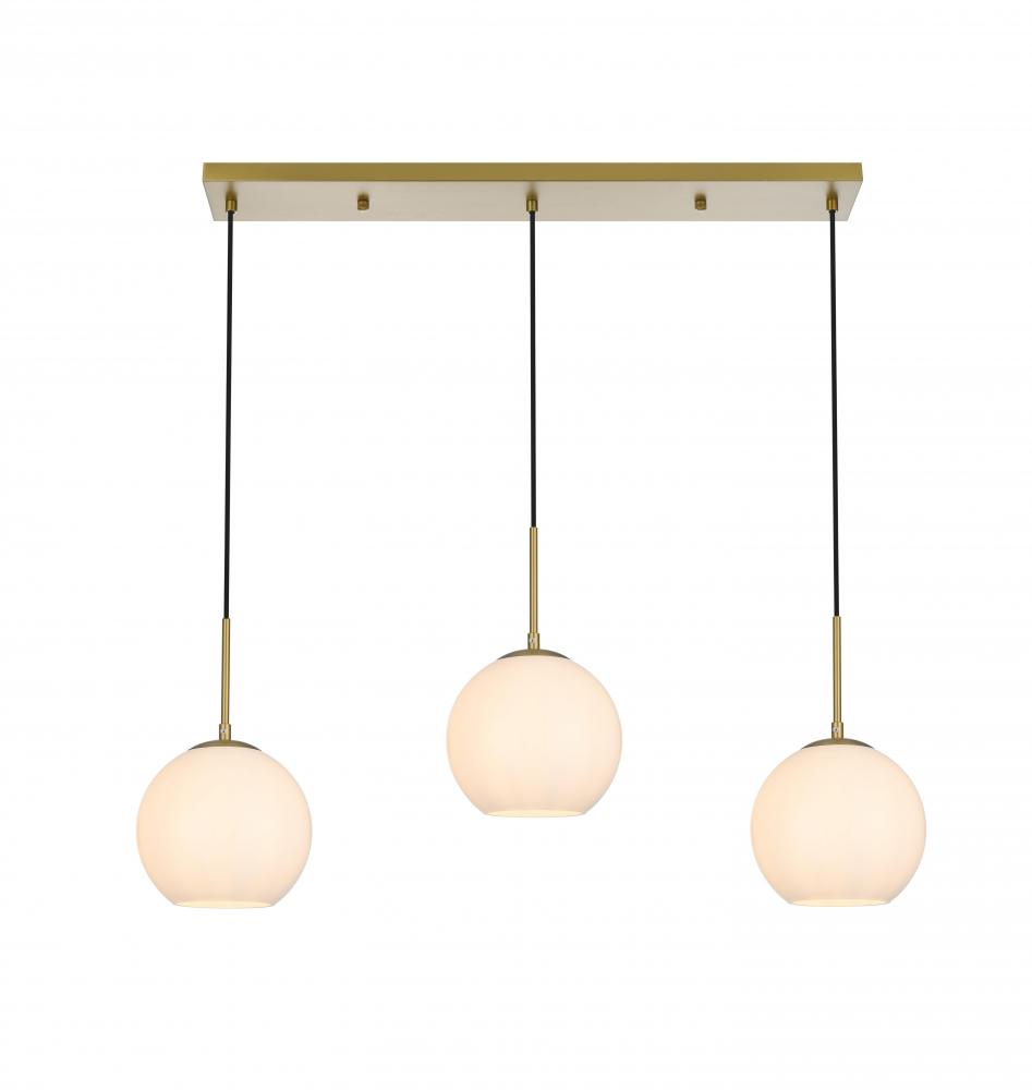 BAXTER Hang L36&#34;W7.9&#34;H8&#34;L3 Satin Gold W