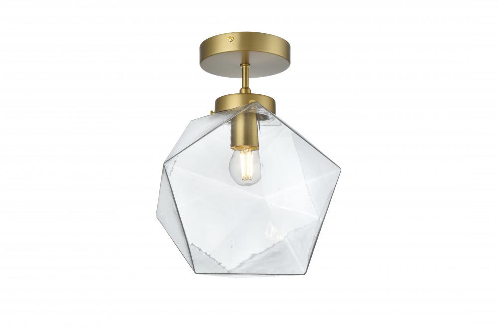 Lawrence Ceiling Lamp D9.8&#34;H11.8 Satin Gold