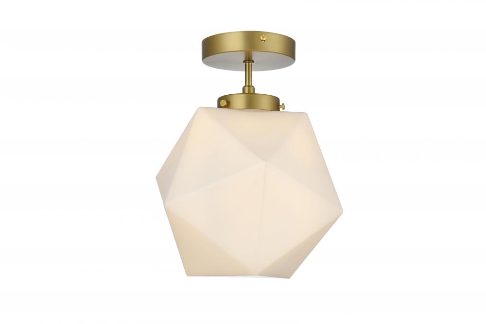 Ceiling Lamp D9.8&#34;H11.8 Satin Gold
