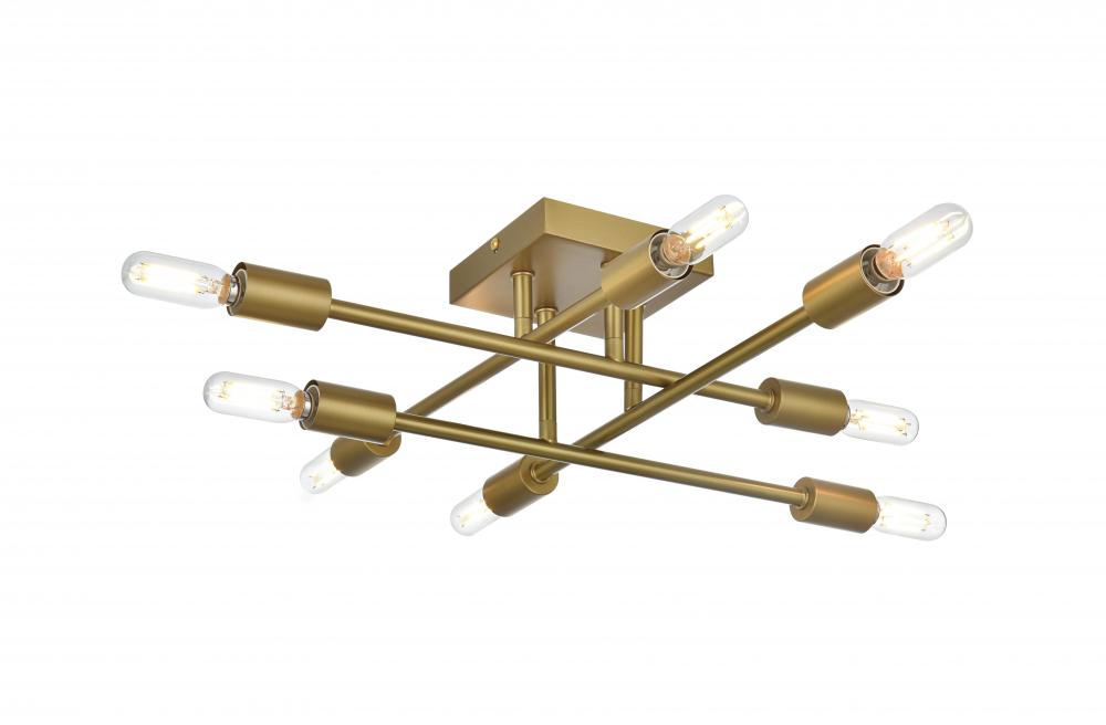 Script Ceiling Lamp L19.1&#34;W19.1&#34;H5.1&#34; Satin Gold