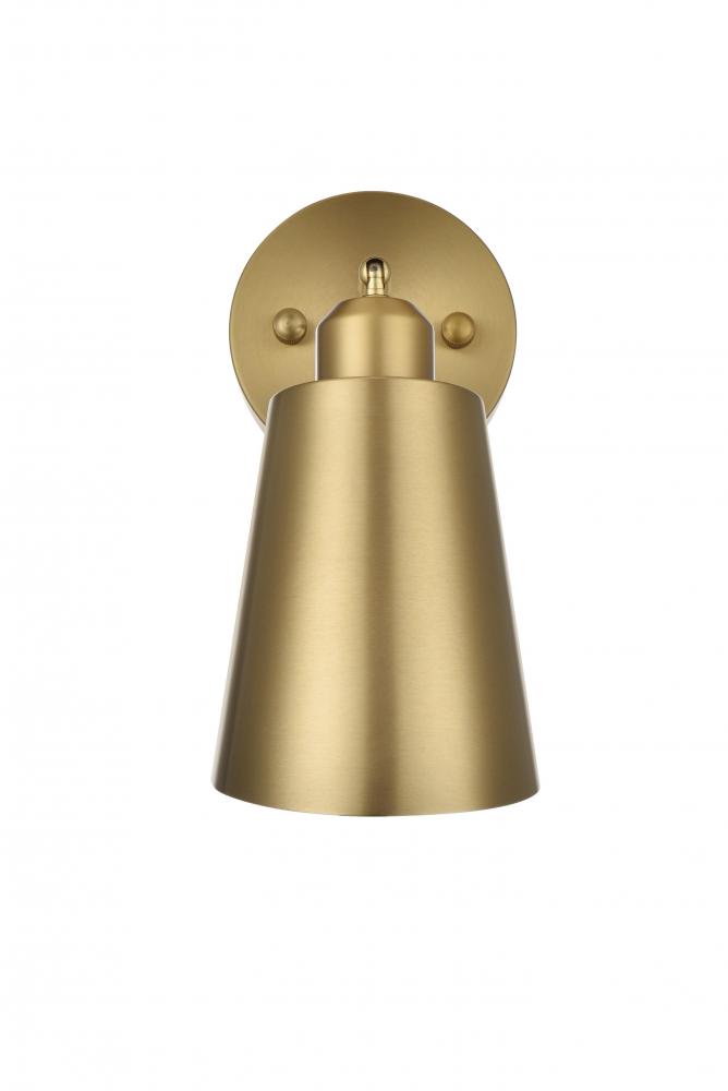 Halycon Wall Sconce W5&#34;E8.6&#34;H10.6&#34; Satin Gold