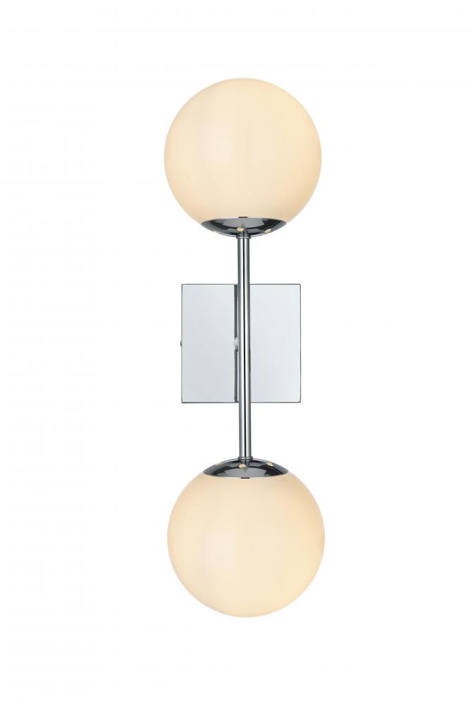 Neri Wall Sconce W5.9&#34;E6.7&#34;H20&#34; Chrome