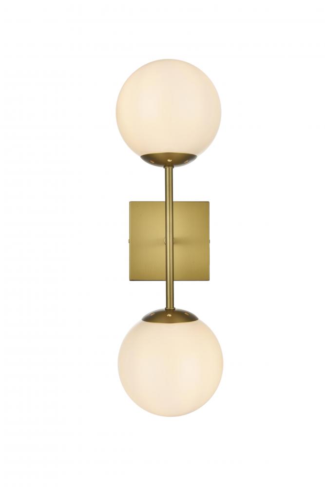 Neri Wall Sconce W5.9&#34;E6.7&#34;H20&#34; Satin Gold