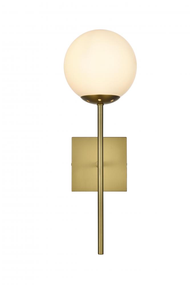 Neri Wall Sconce W5.9&#34;E6.7&#34;H17.8&#34; Satin Gold