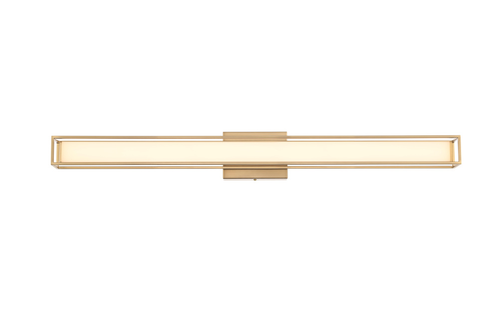 Wall Sconce L36&#34; E4.5&#34; H4.3&#34; LED 24W 3CCT Satin Gold