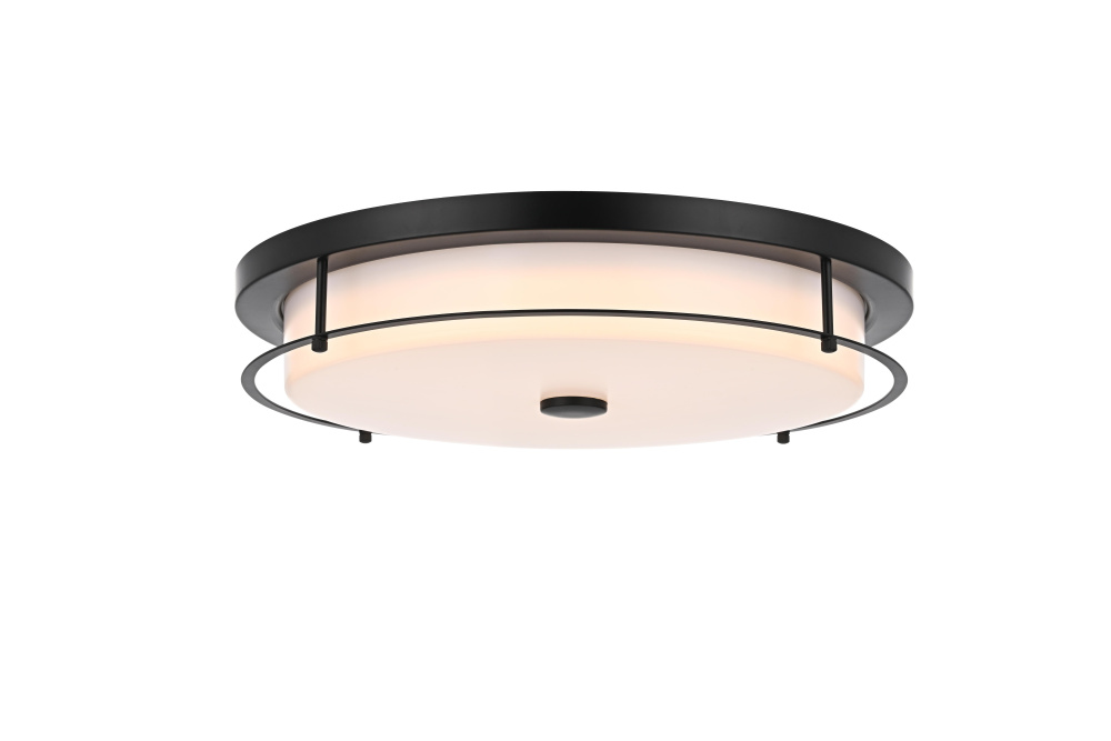 Flush Mount D20&#34; H4&#34; LED 24W 3CCT Black