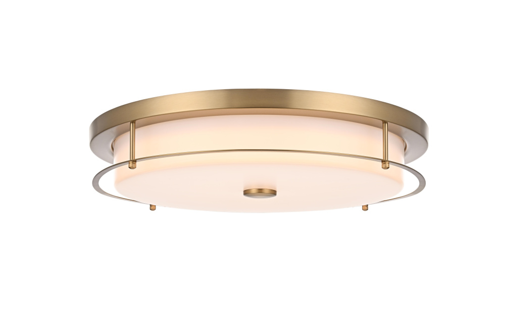 Flush Mount D20&#34; H4&#34; LED 24W 3CCT Satin Gold