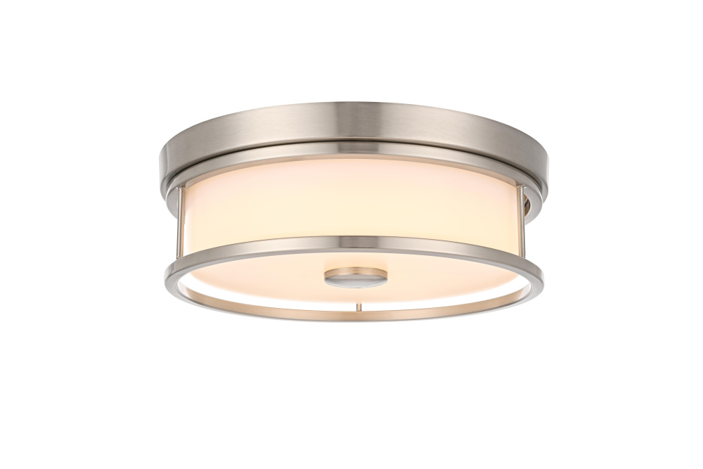 Flush Mount D12&#34; H4&#34; LED 18W 3CCT Polished Nickel