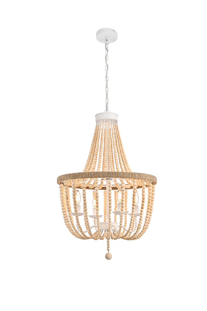 Pendant D20&#34; H47&#34; Beige