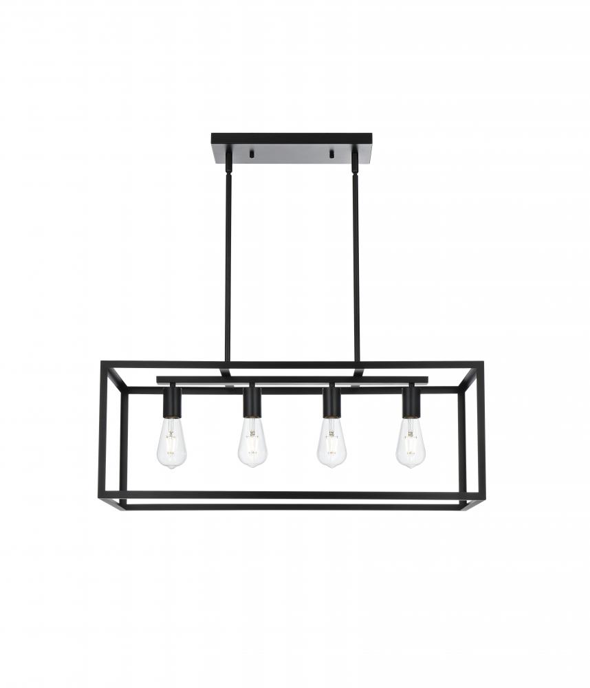 Pendant L30.5&#34;xW12&#34;xH11&#34; L4 Black