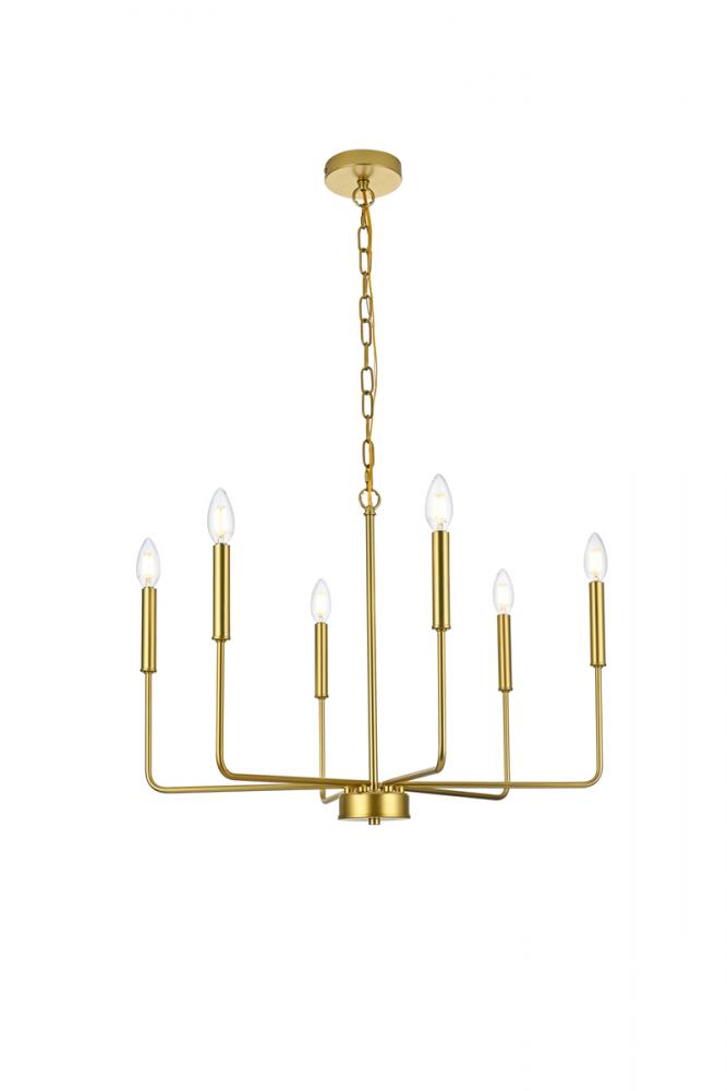 Willa Pendant D26&#34;H19.5&#34; L6 Brass