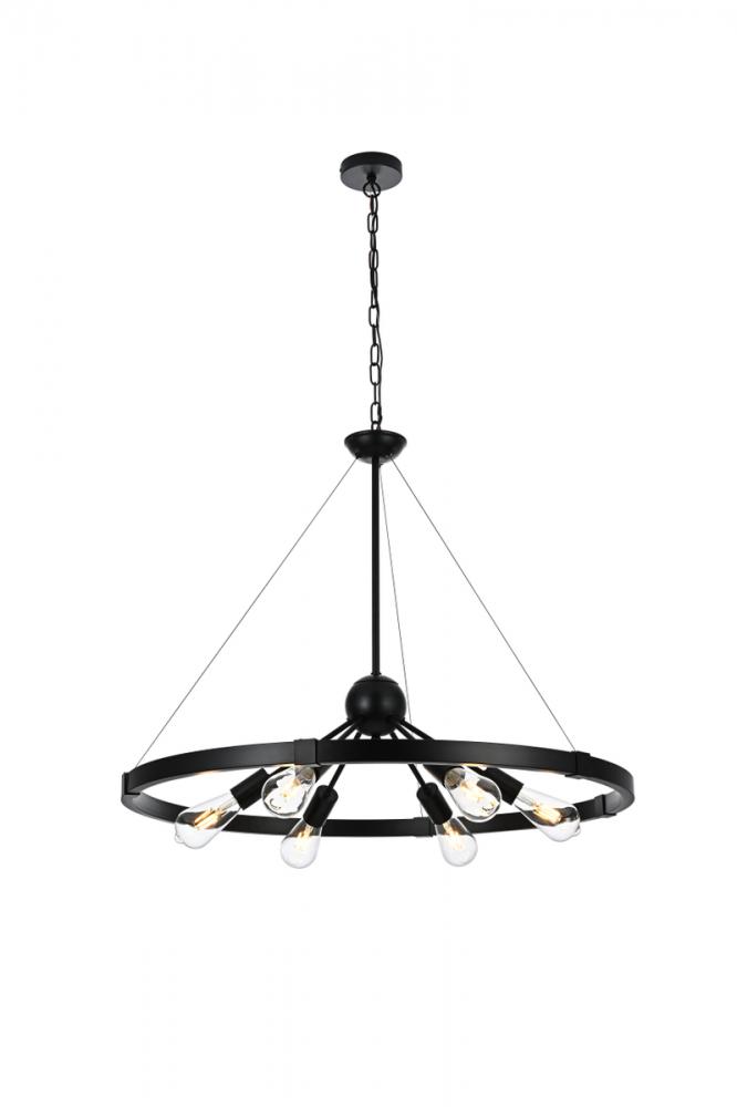 Thora Pendant D31.5&#34;H26.6&#34; L6 Black