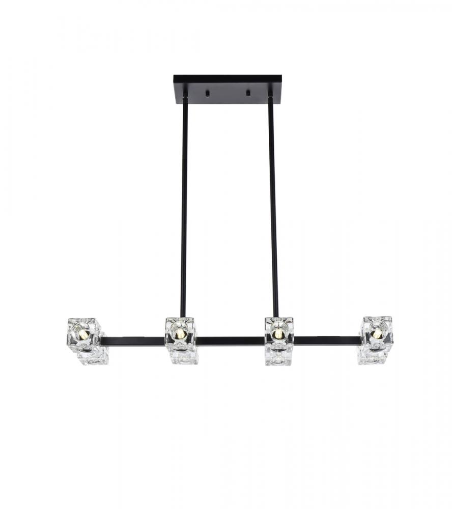 Lyra Pendant L30&#34; W8&#34; H2.5&#34; L8 Black
