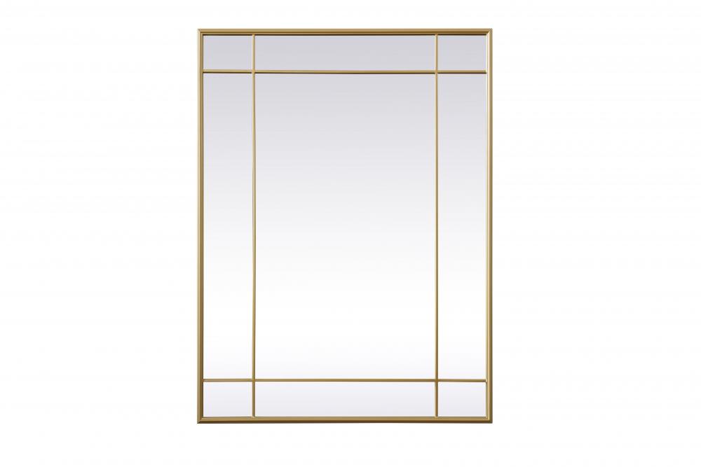 Viola Wall mirror 30&#34;W x 40&#34;H brass