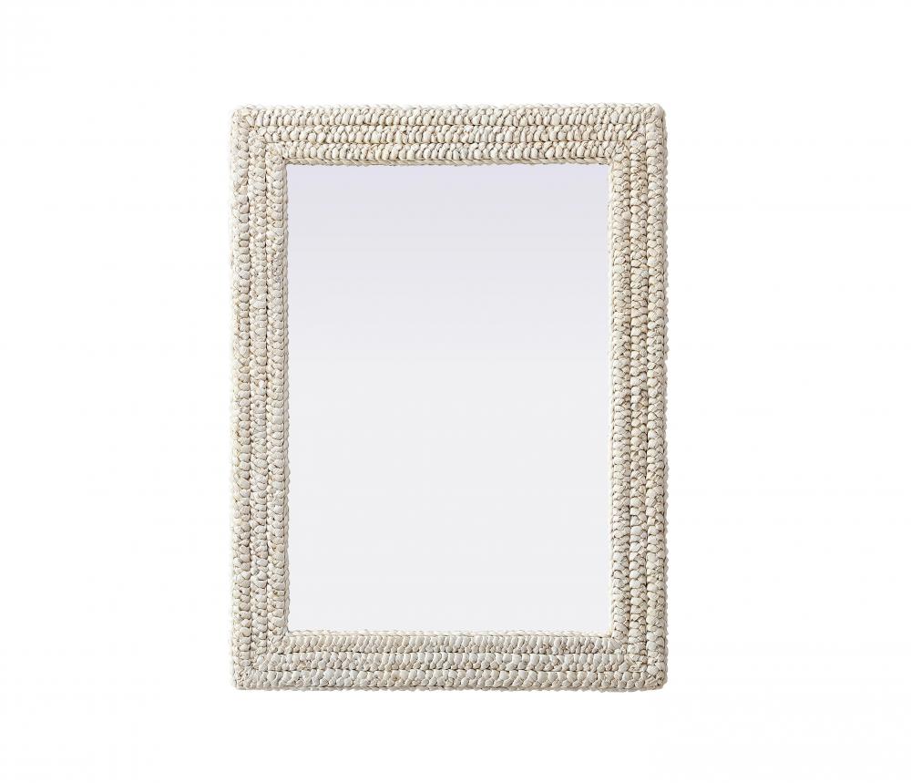 Jute Rope Mirror 27&#39;&#39;x36&#39;&#39; Linen White