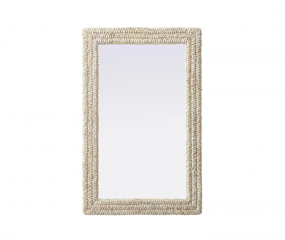 Jute Rope Mirror 27&#39;&#39;x42&#39;&#39; Linen White