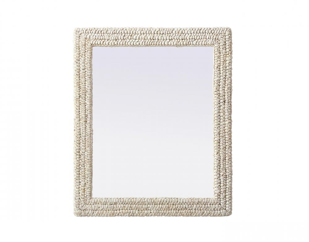 Jute Rope Mirror 30&#39;&#39;x36&#39;&#39; Linen White