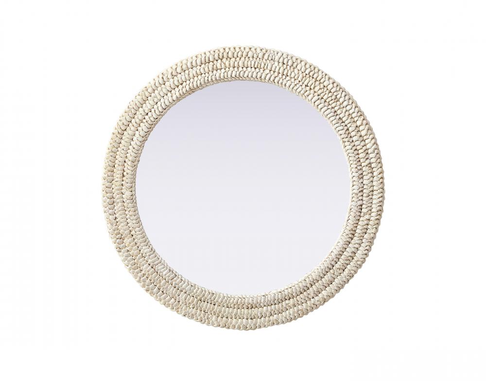 Jute Rope Mirror D30&#39;&#39; Linen White