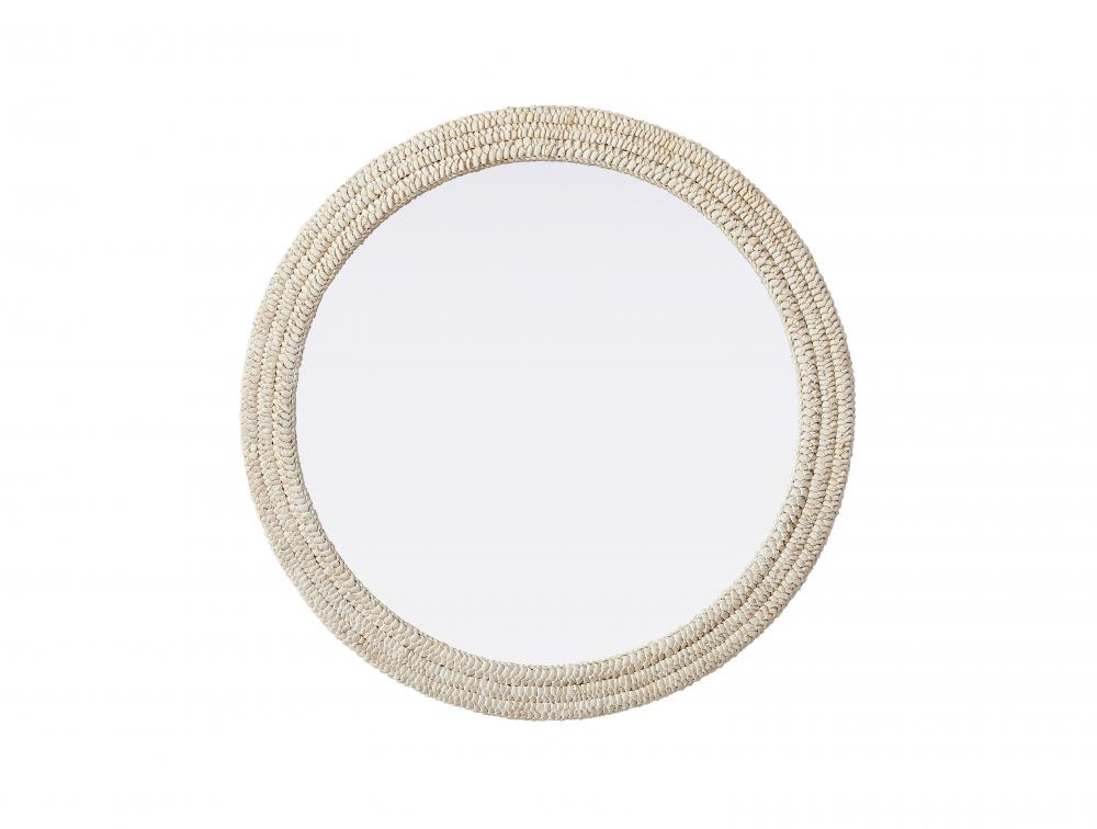 Jute Rope Mirror D42&#39;&#39; Linen White