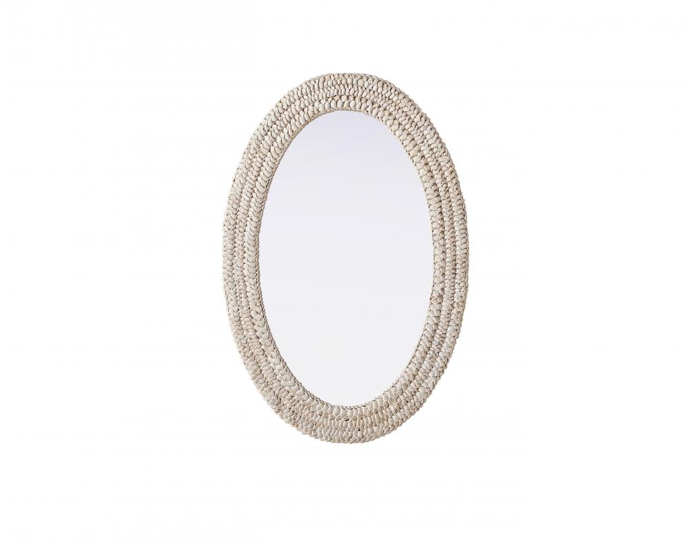 Jute Rope Mirror 24&#39;&#39;x36&#39;&#39; Linen White