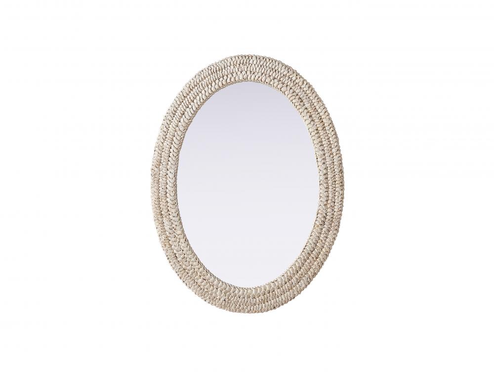 Jute Rope Mirror 27&#39;&#39;x36&#39;&#39; Linen White
