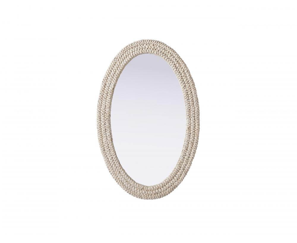 Jute Rope Mirror 27&#39;&#39;x42&#39;&#39; Linen White