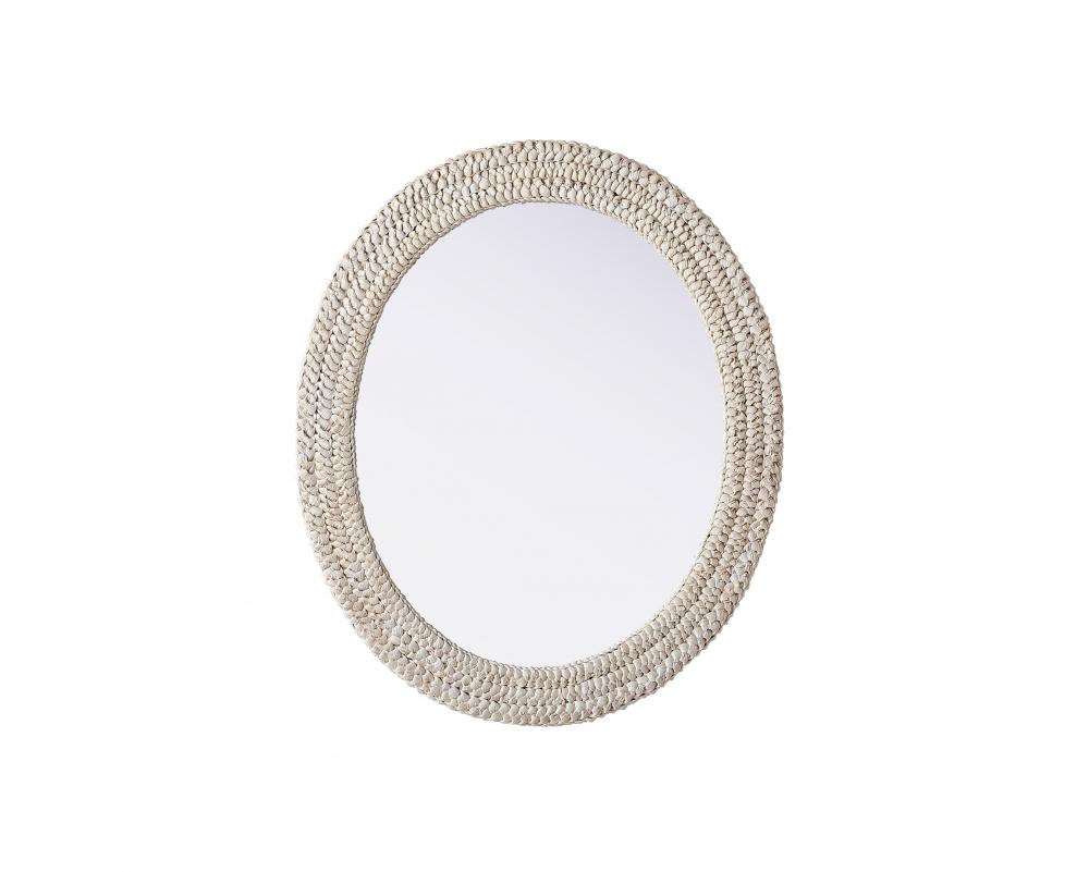 Jute Rope Mirror 30&#39;&#39;x36&#39;&#39; Linen White