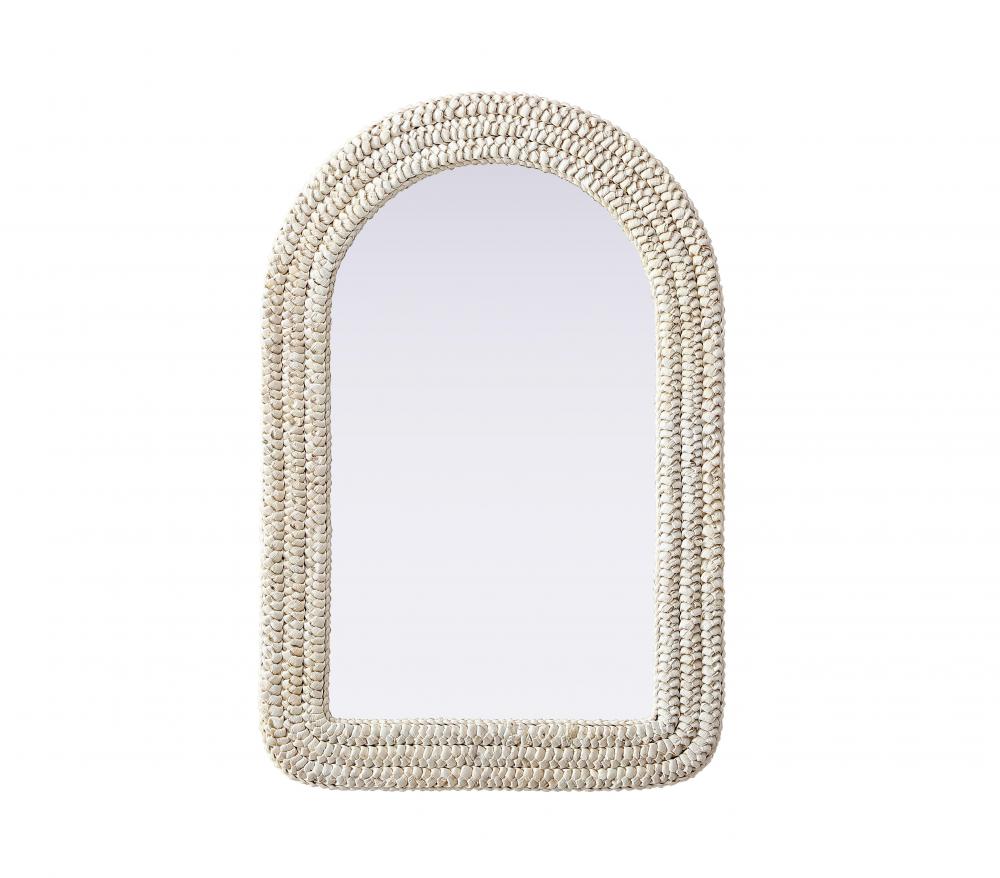 Jute Rope Mirror 24&#39;&#39;x36&#39;&#39; Linen White