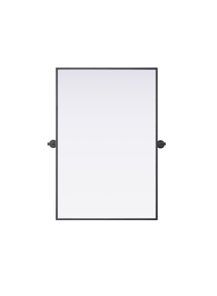 Metal Frame Mirror 24&#34;W x 36&#34;H Black