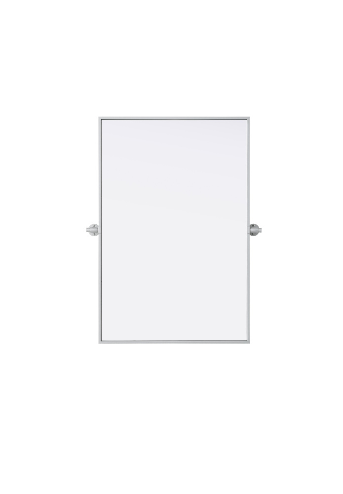 Metal Frame Mirror 24&#34;W x 36&#34;H Silver