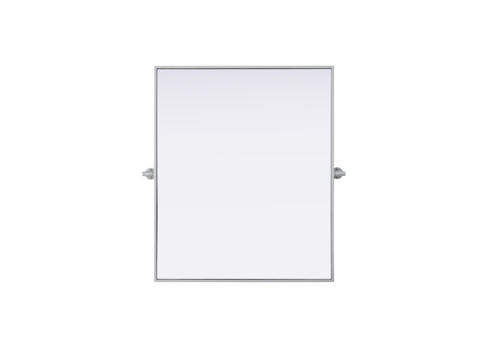 Metal Frame Mirror 30&#34;W x 36&#34;H Silver