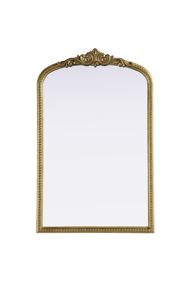Naomi Vintage Resin Mirror 27x42 in Antique Brass