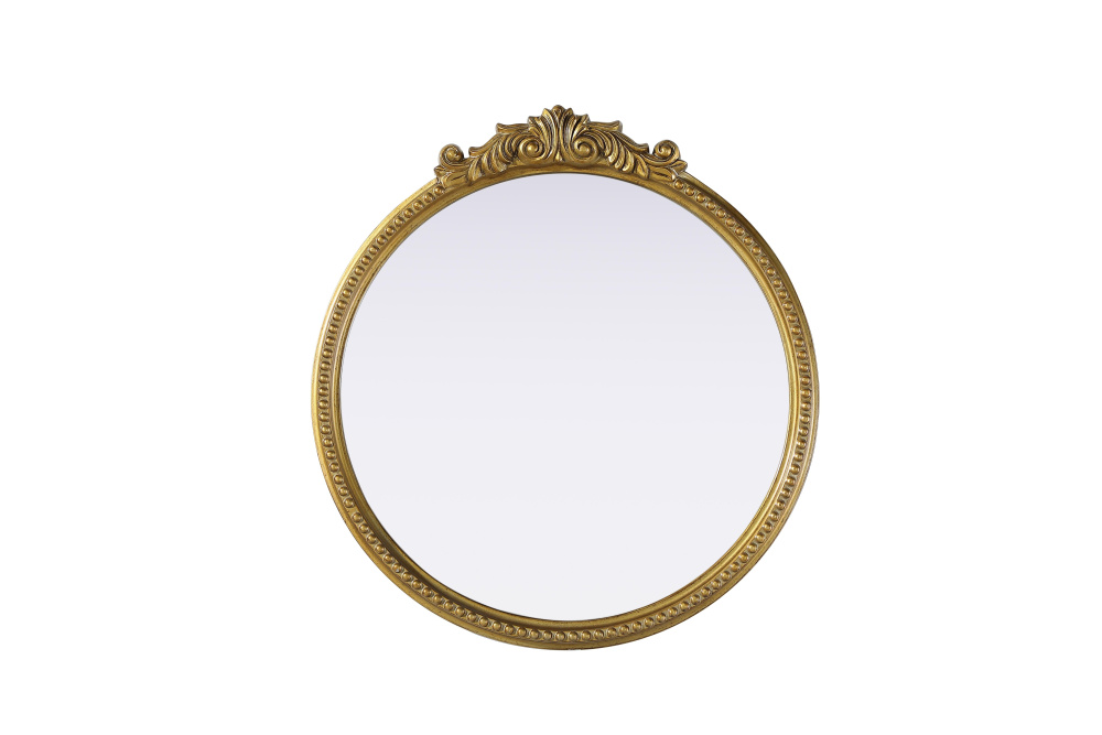 Naomi Vintage Resin Mirror 24x25.6 in Antique Brass