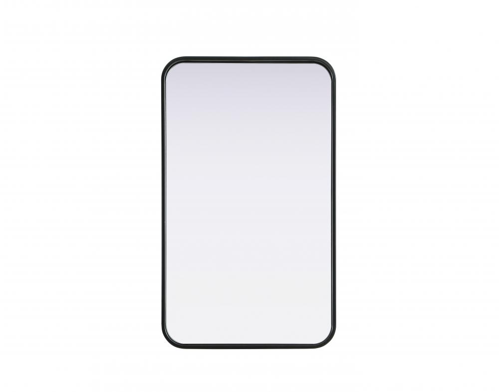 R Corner Mirror 18&#34;x30&#34;x2&#34; Black