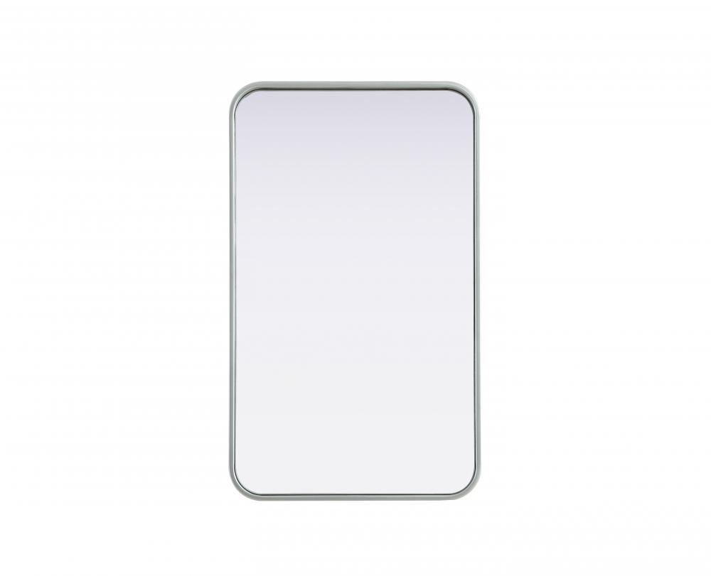 R Corner Mirror 18&#34;x30&#34;x2&#34; Silver