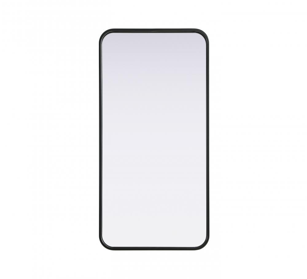 R Corner Mirror 18&#34;x36&#34;x2&#34; Black