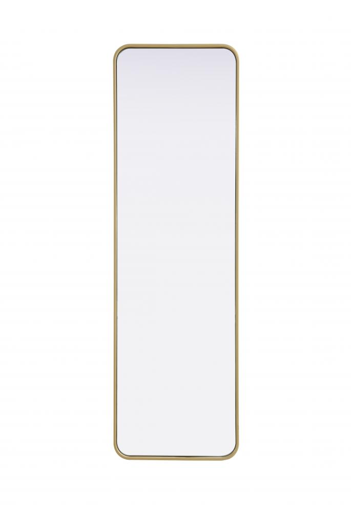 R Corner Mirror 18&#34;x60&#34;x2&#34; Brass