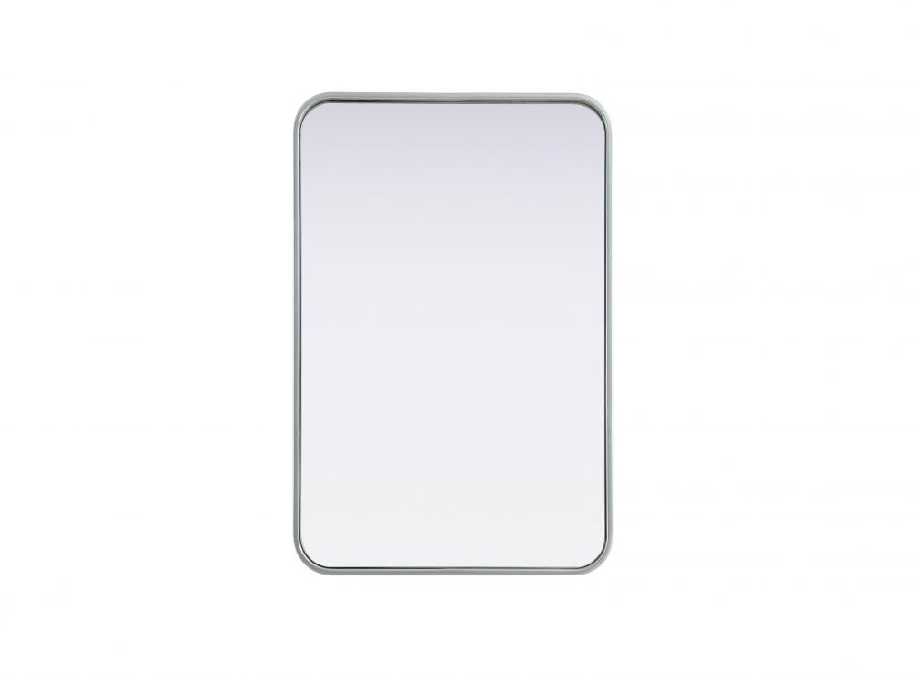R Corner Mirror 20&#34;x30&#34;x2&#34; Silver