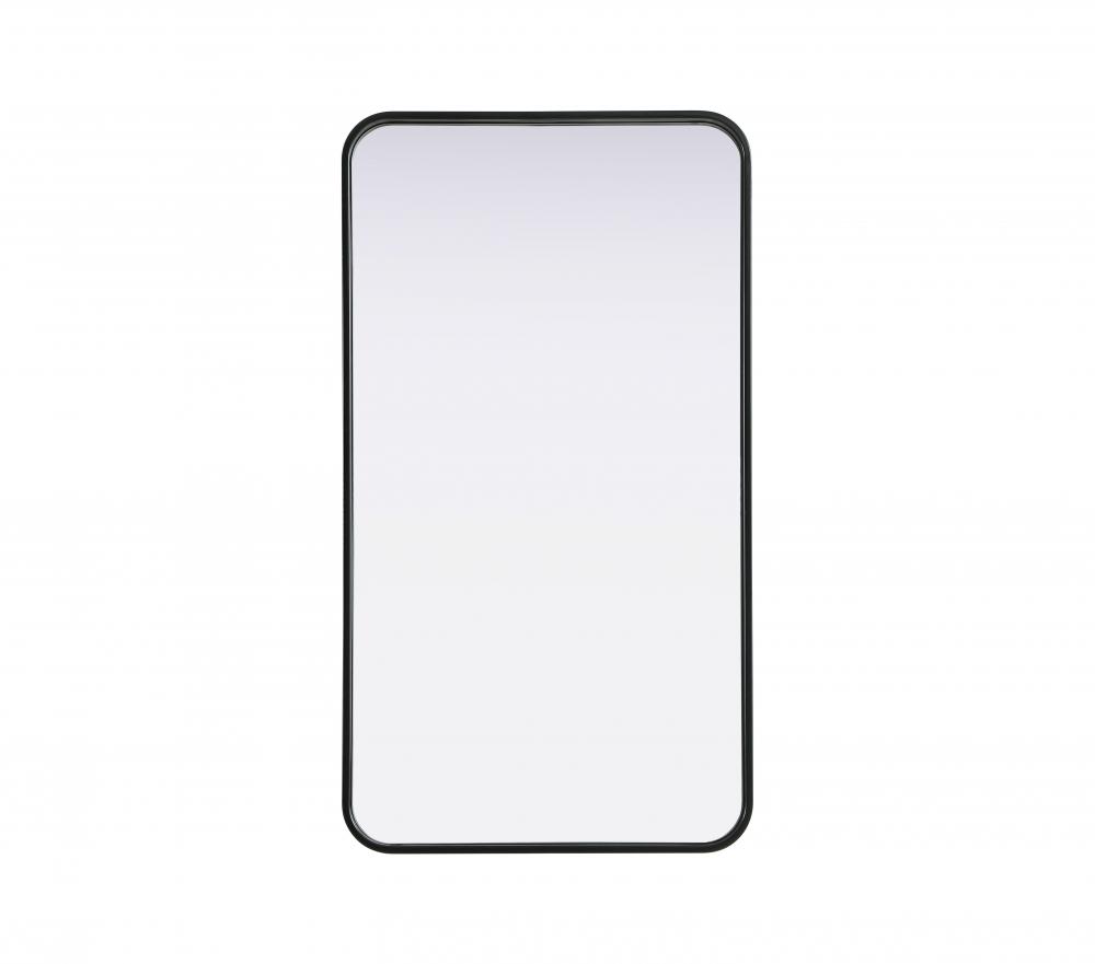 R Corner Mirror 20&#34;x36&#34;x2&#34; Black